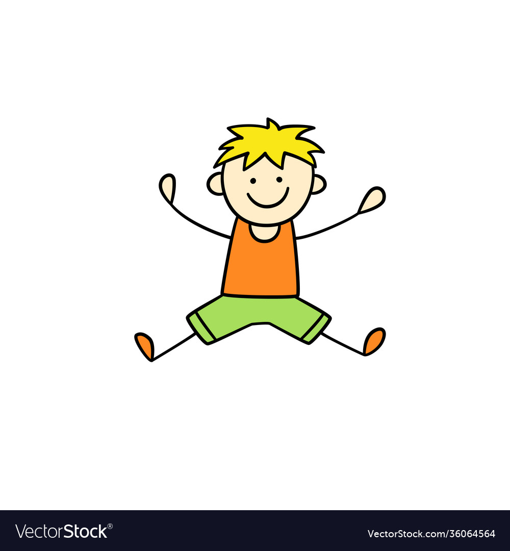 Girl jump sketches Royalty Free Vector Image  VectorStock