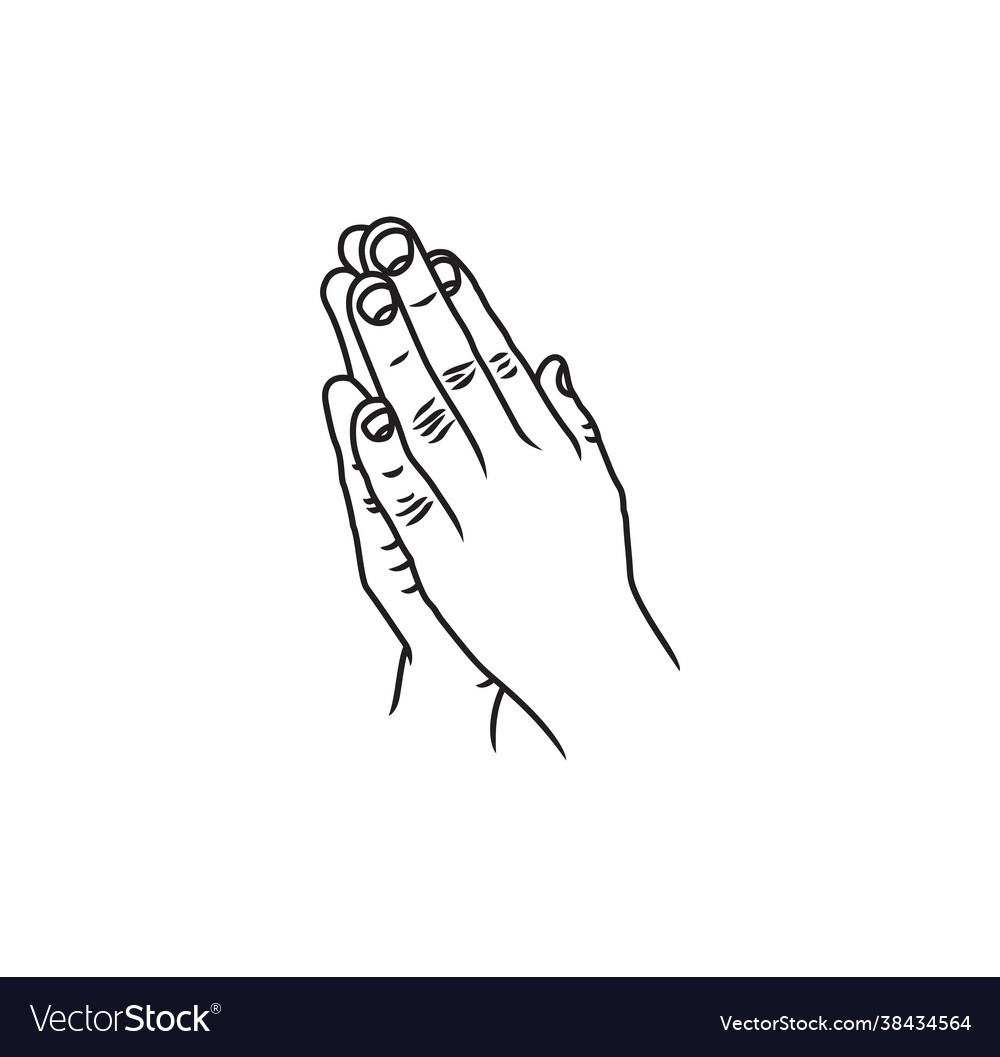 Praying hands Royalty Free Vector Image - VectorStock