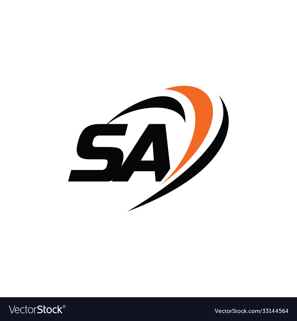 Sa monogram logo Royalty Free Vector Image - VectorStock