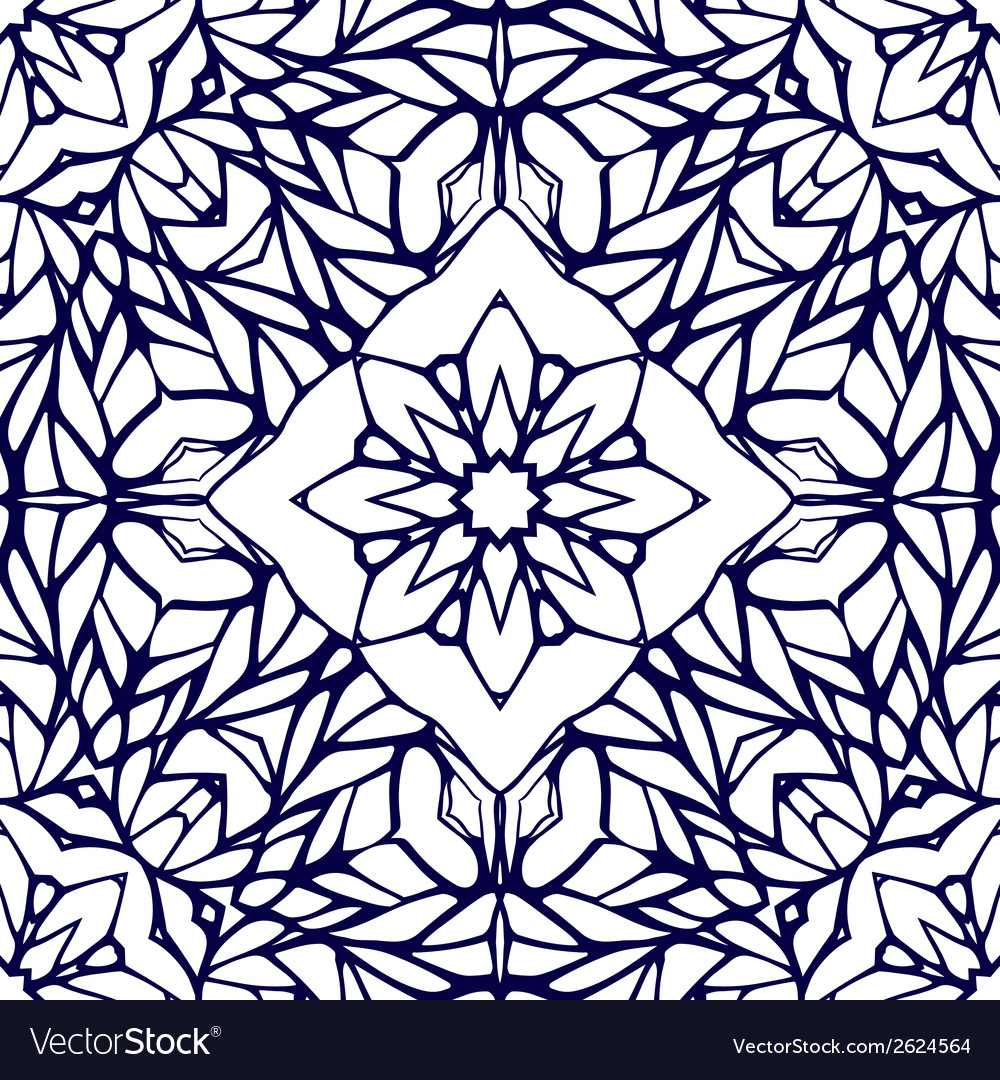 Seamless pattern with ethnic lace ornament