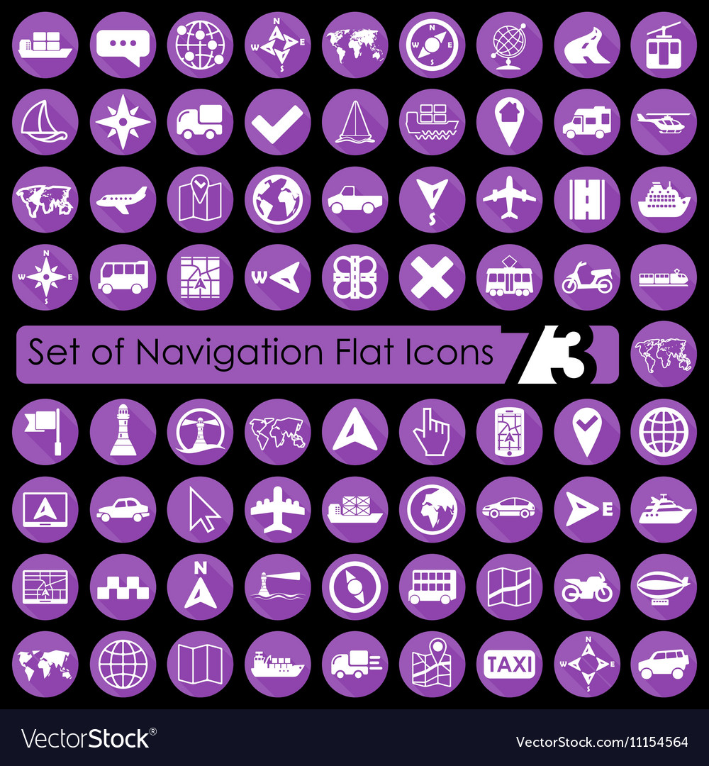 Set of navigation icons