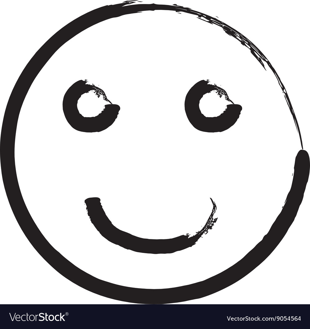 Smile face grunge icon symbol emoji Royalty Free Vector