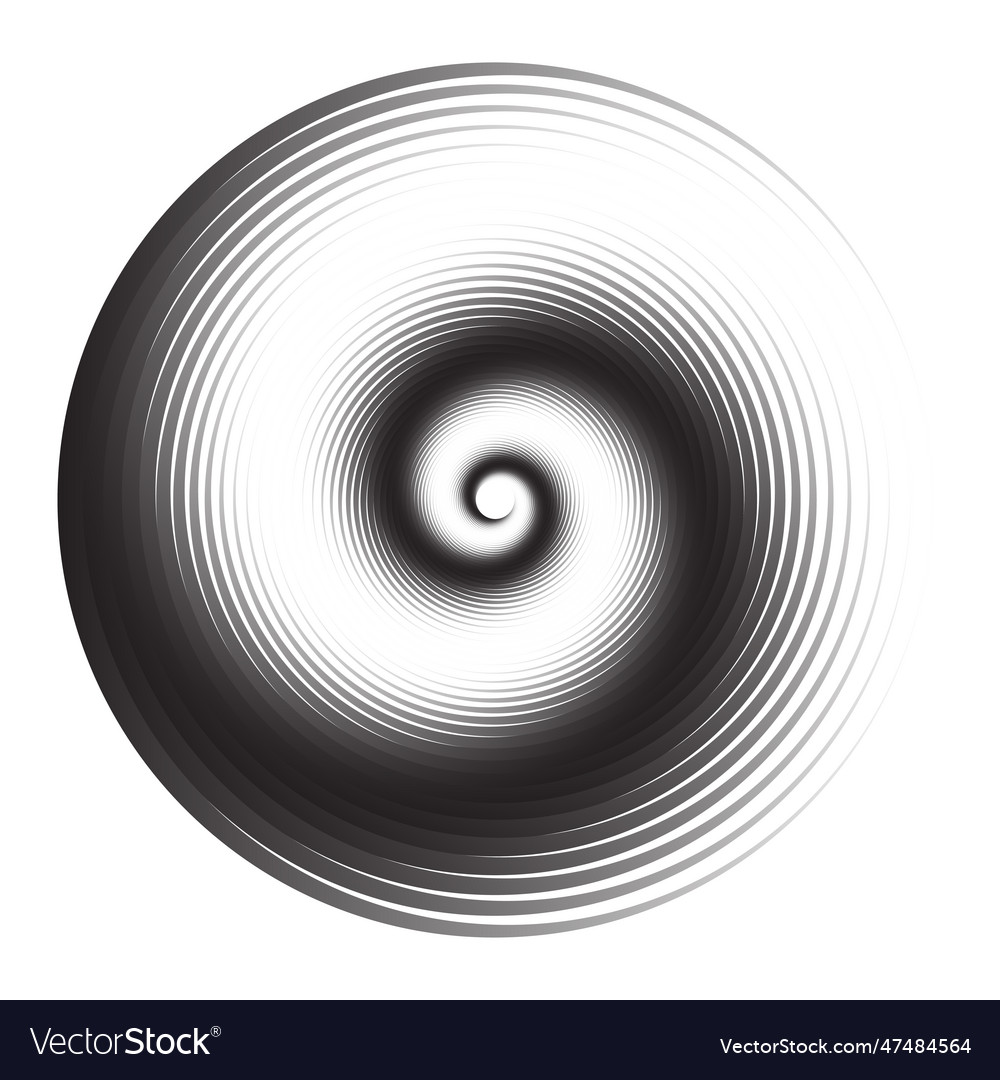 Spiral shape swirl effect icon isolated on white Vector Image