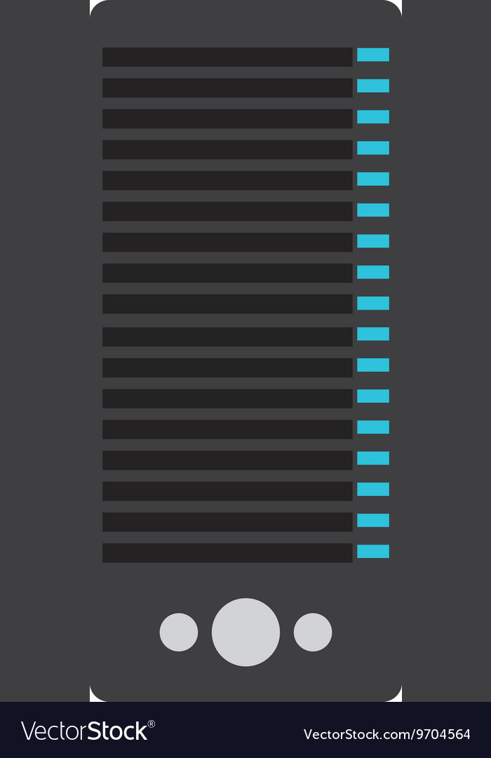 Tower server computer isolated icon design