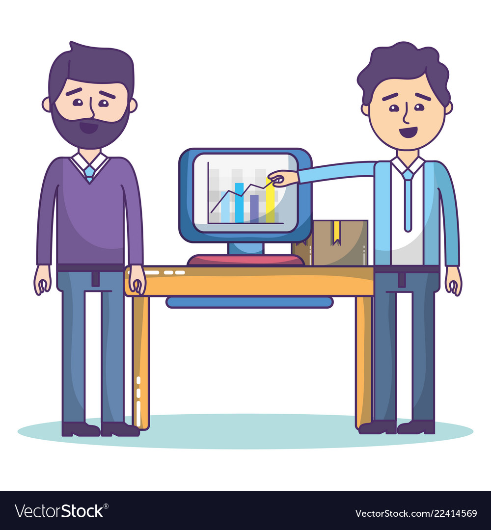 Business Coworkers Cartoons Royalty Free Vector Image