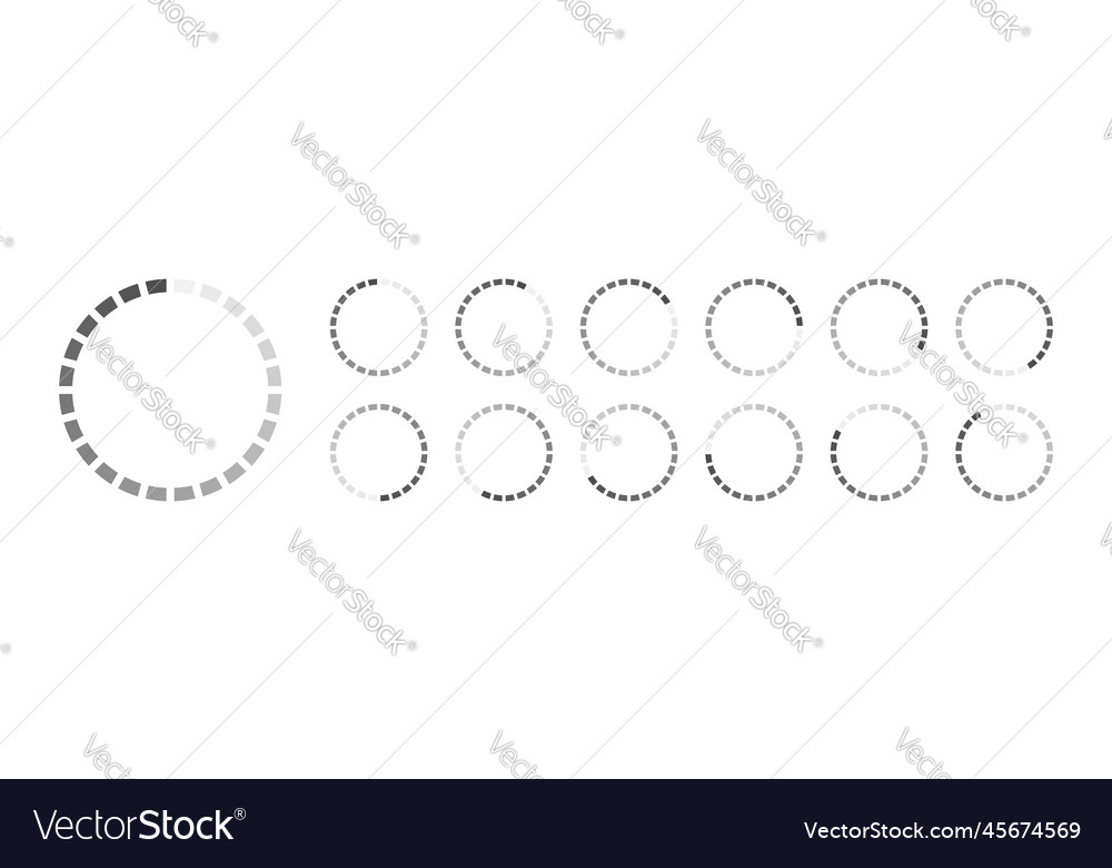 Circular loading buffering icons