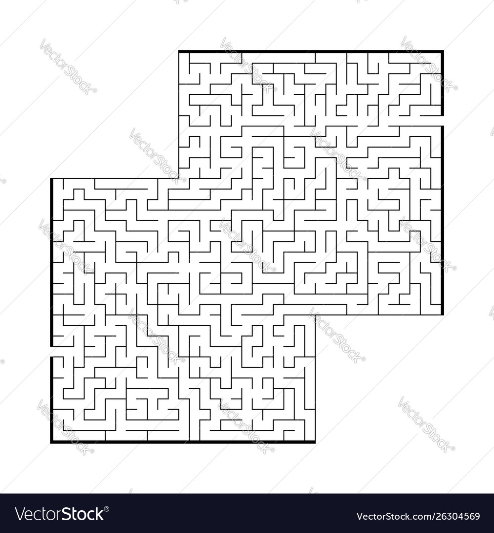 Difficult large square maze game for kids Vector Image