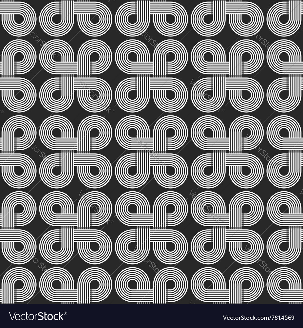 Linear seamless pattern twisted parallel circles