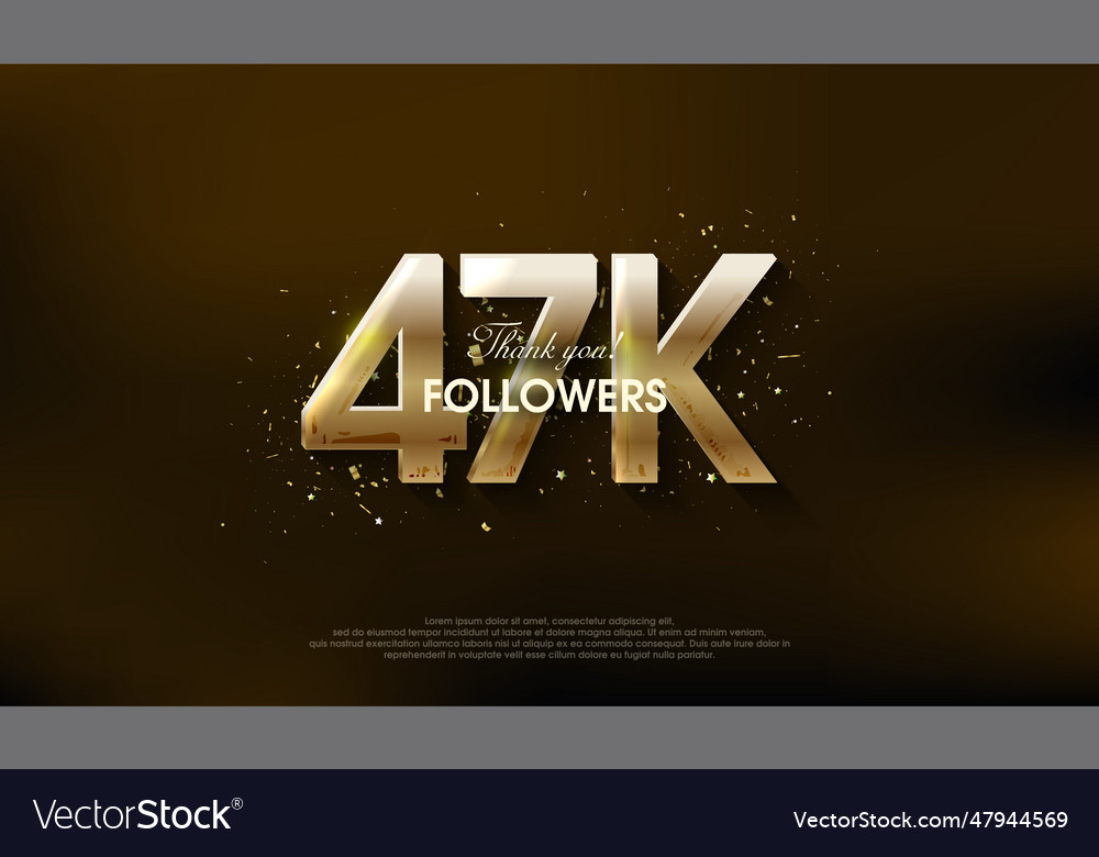 Modern design to thank 47k followers with a very