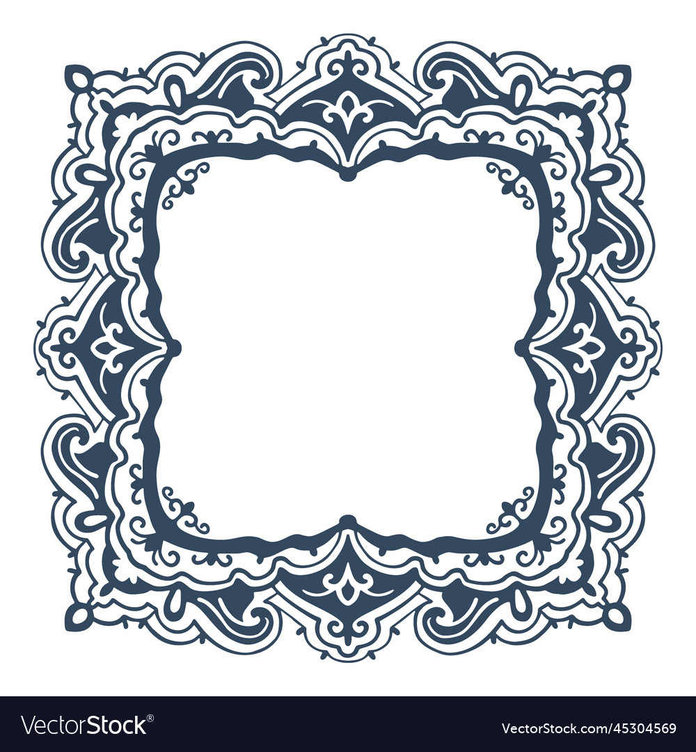 Monochrome frames in retro style Royalty Free Vector Image