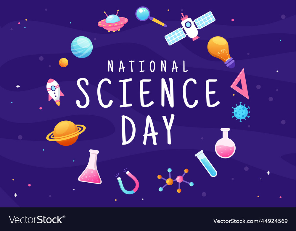 National science day february 28 related Vector Image