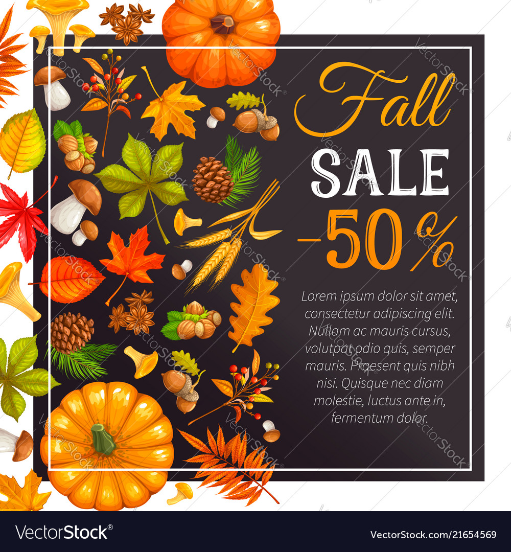 Seasonal autumn sale banners vector image Seasonal autumn sale banners