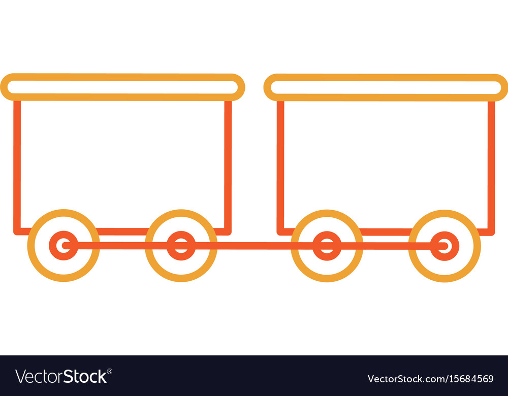 Train wagon toy isolated icon