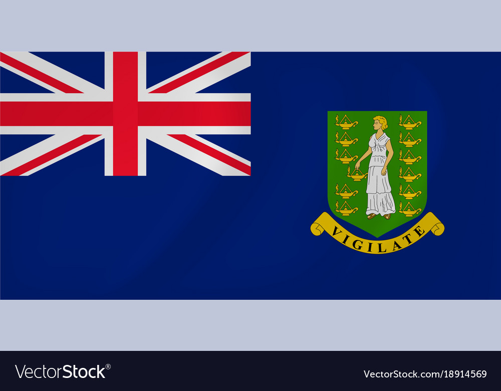 Virgin islands waving flag Royalty Free Vector Image