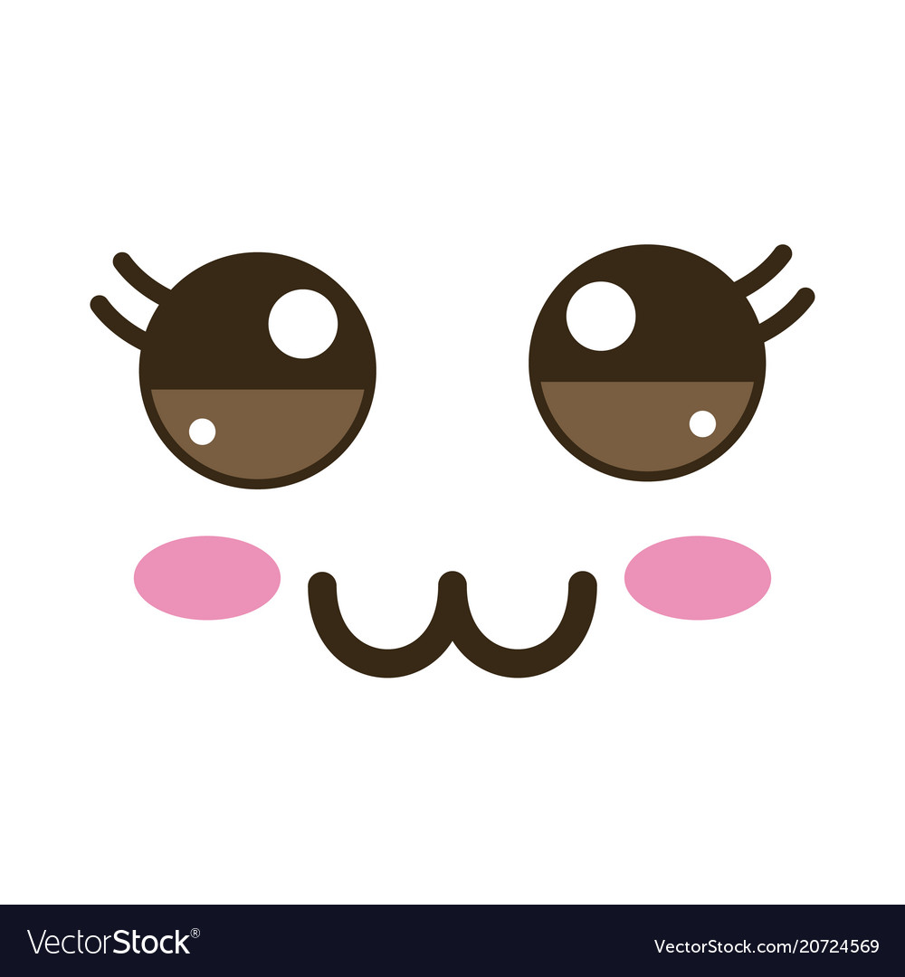 With kawaii faces Royalty Free Vector Image - VectorStock