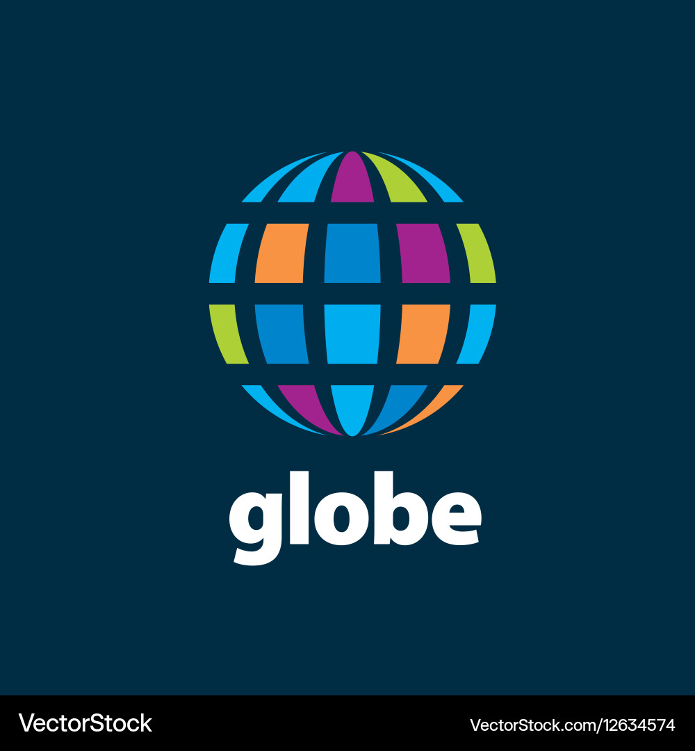Abstract logo globe Royalty Free Vector Image - VectorStock