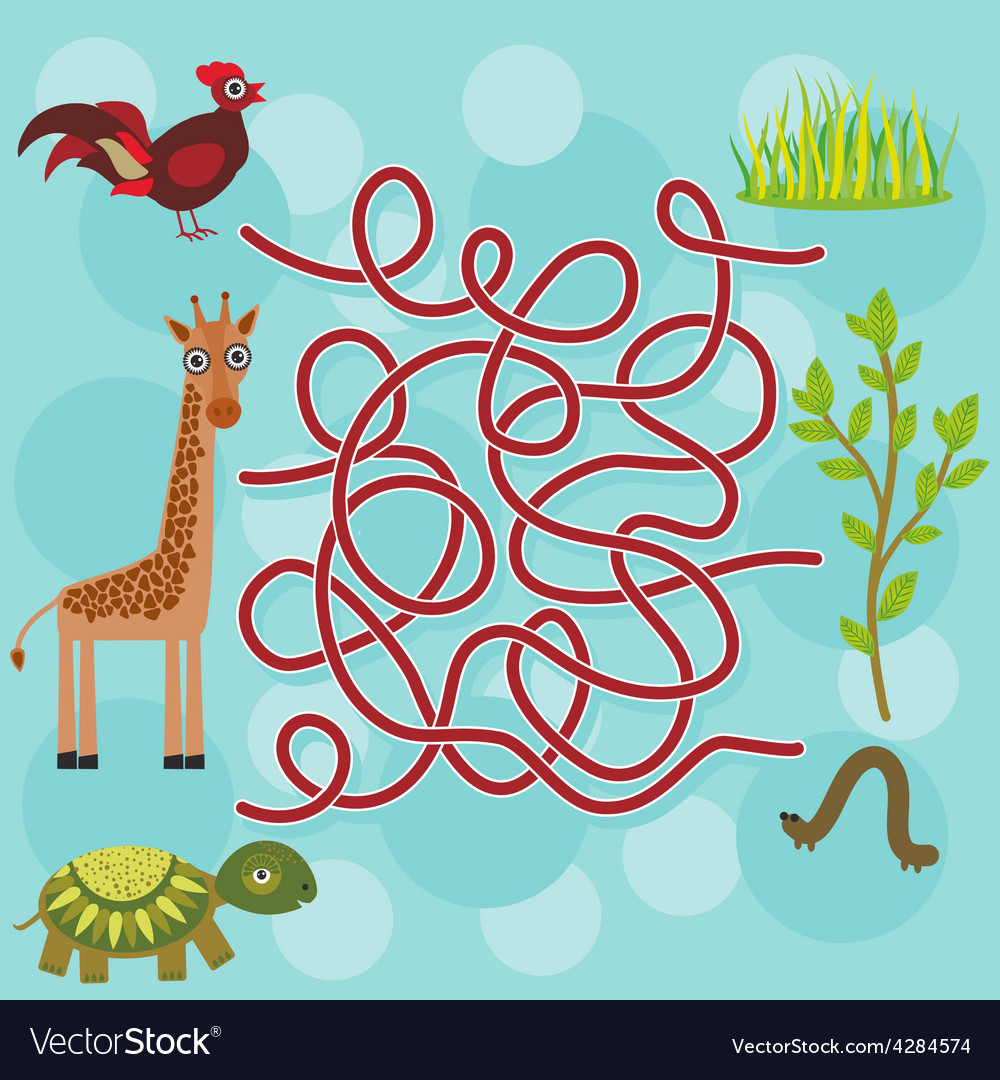 Chicken giraffe turtle labyrinth game