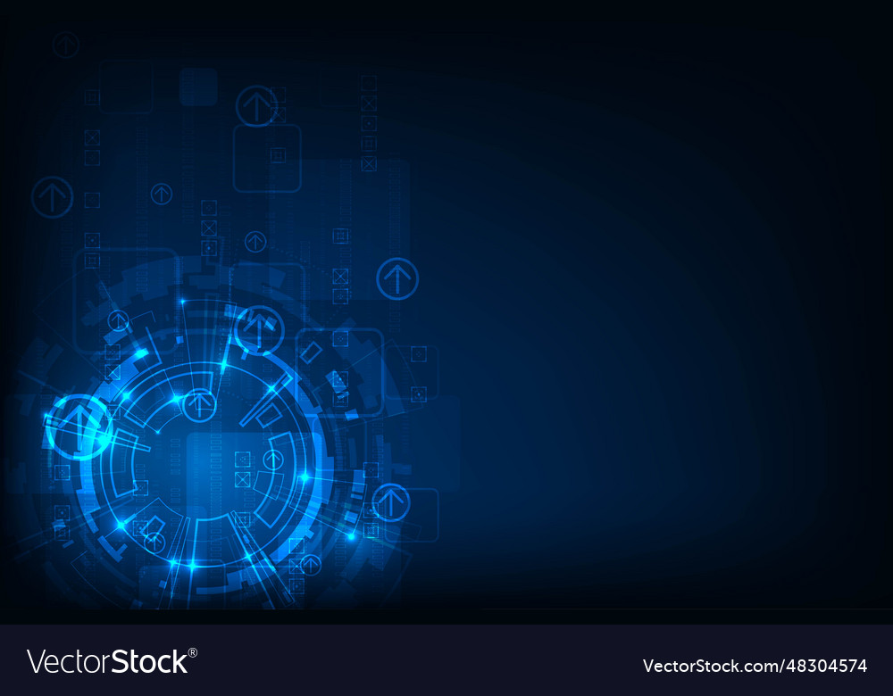 Circle circuit abstract technology background Vector Image