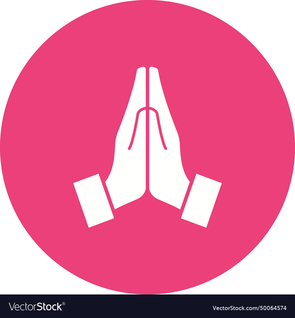 Folded hands icon image