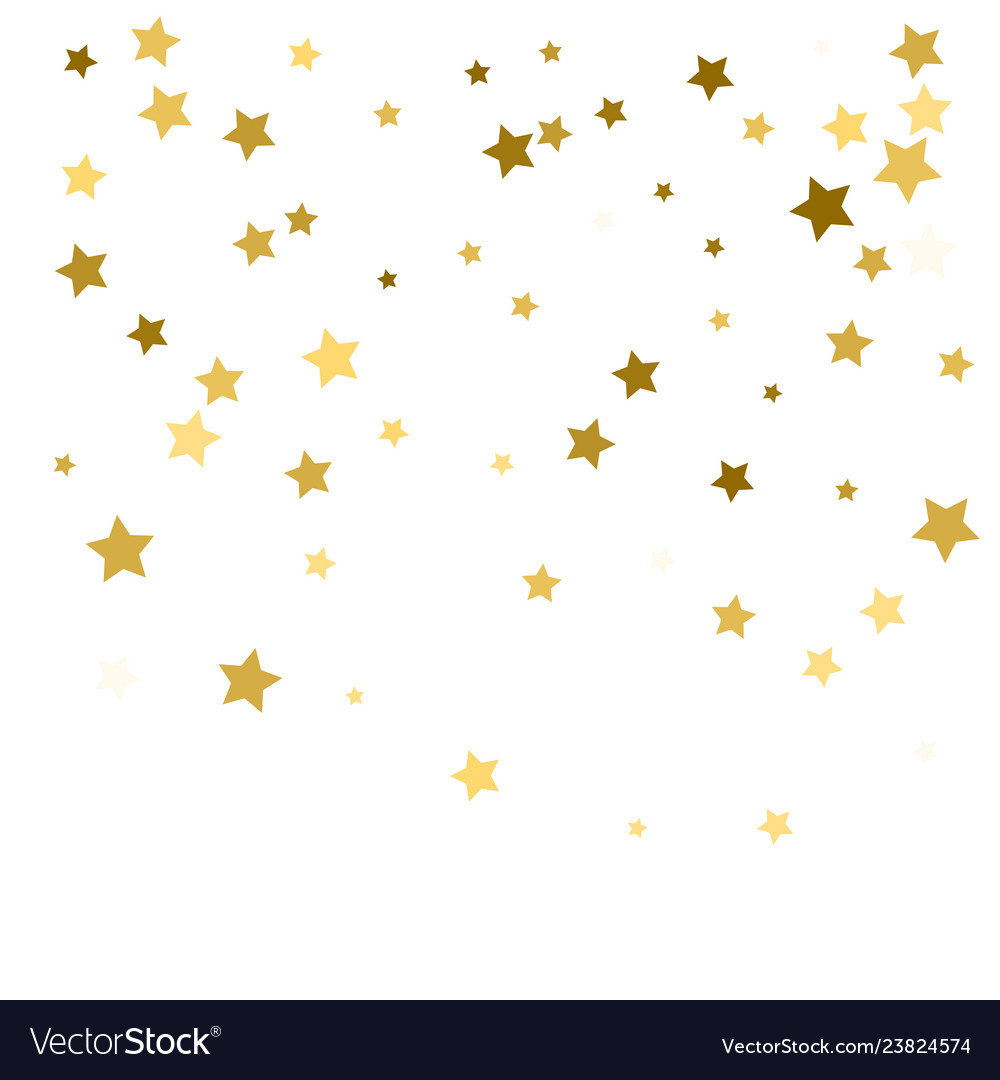 Golden stars confetti abstract background Vector Image