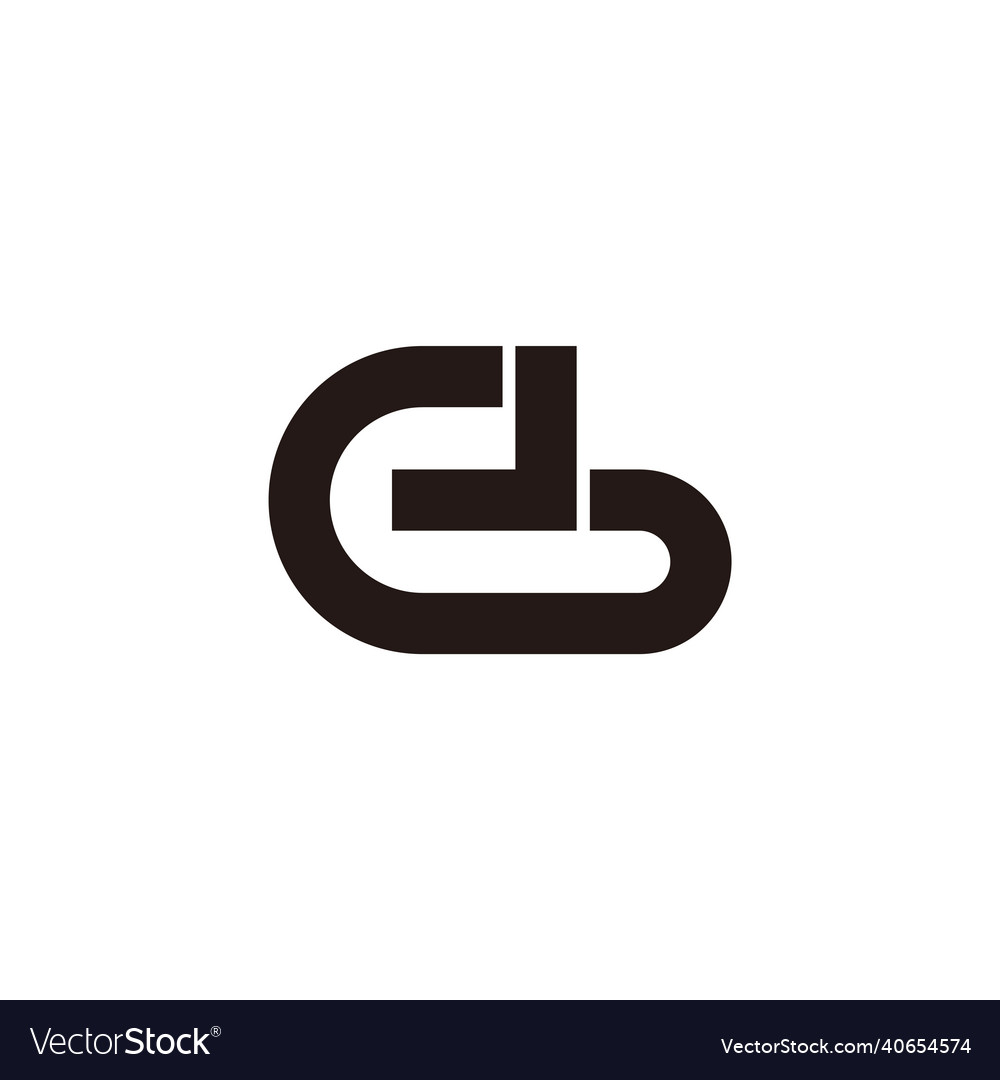 Letter cb arrow geometric simple logo Royalty Free Vector