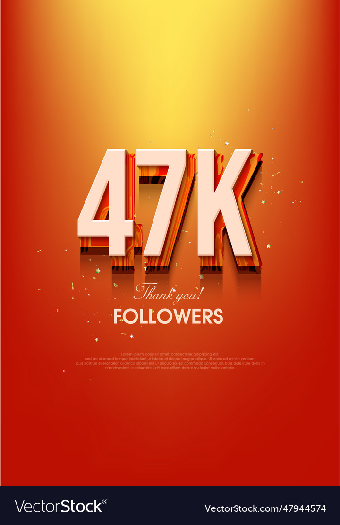 Modern design to say thank you for achieving 47k