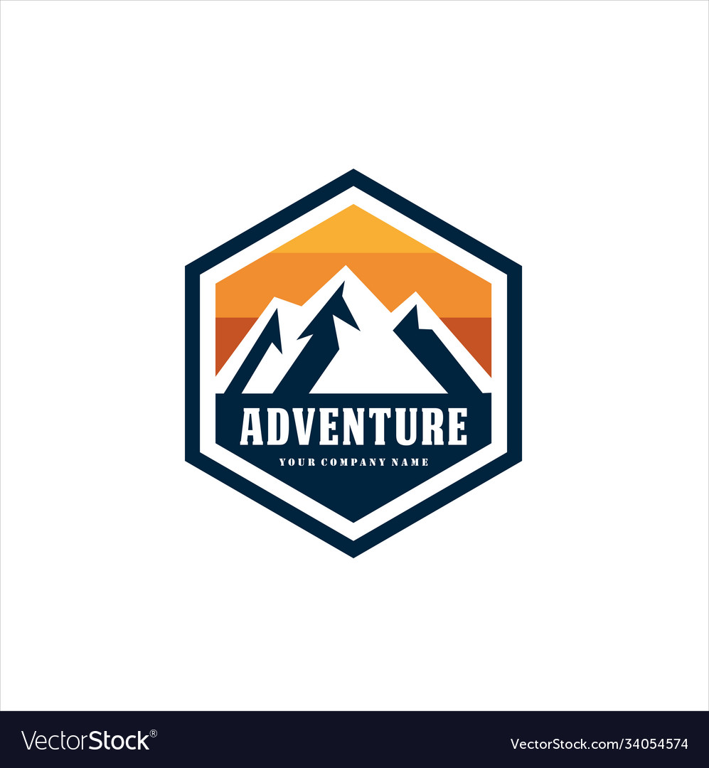 Mountain outdoor adventure Royalty Free Vector Image