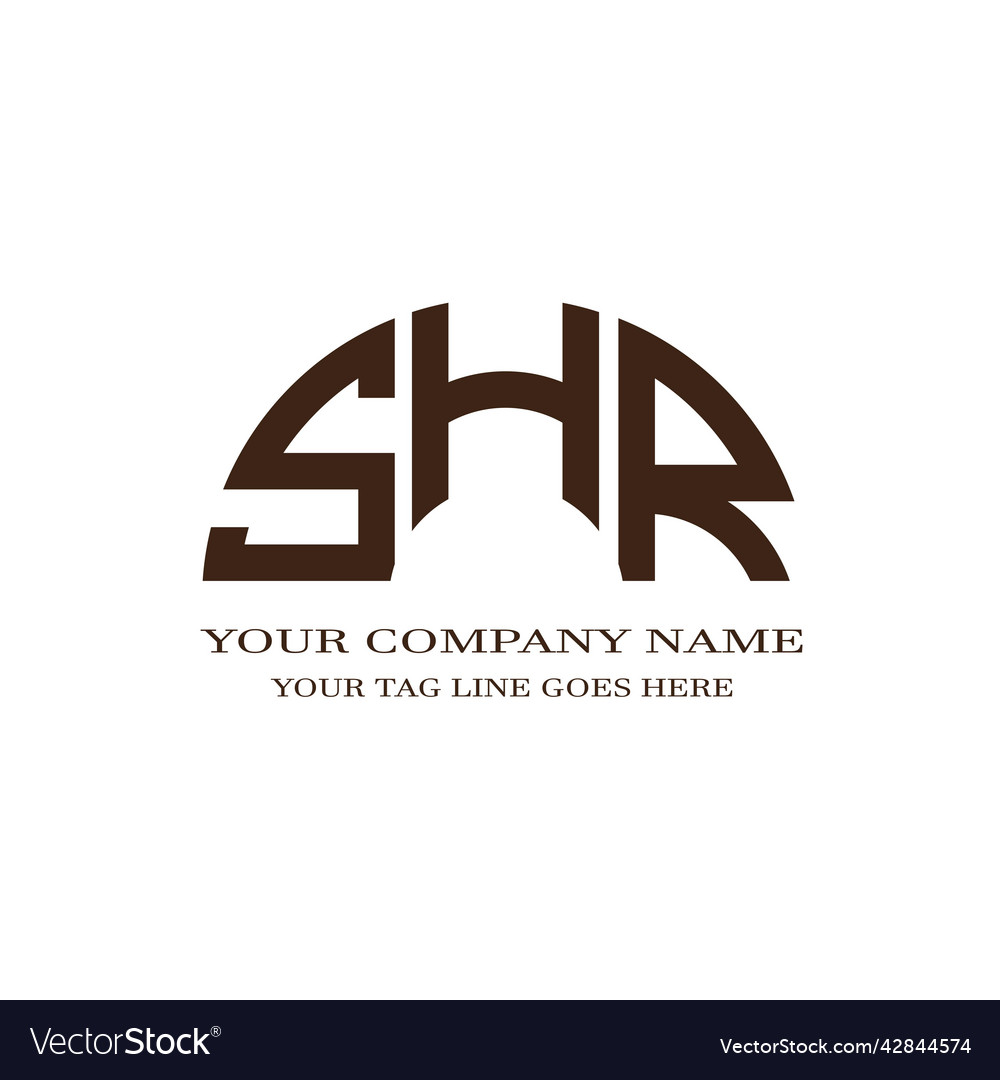 Shr letter logo creative design with graphic