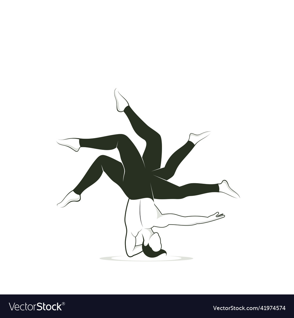 Silhouette logo design male dancer