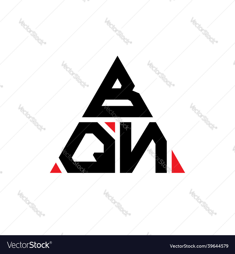 Bqn triangle letter logo design