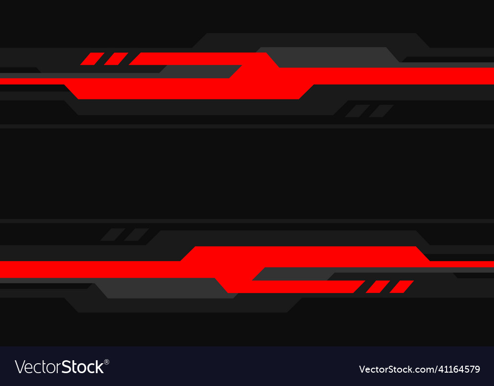 Cybernetic Red Black Banner