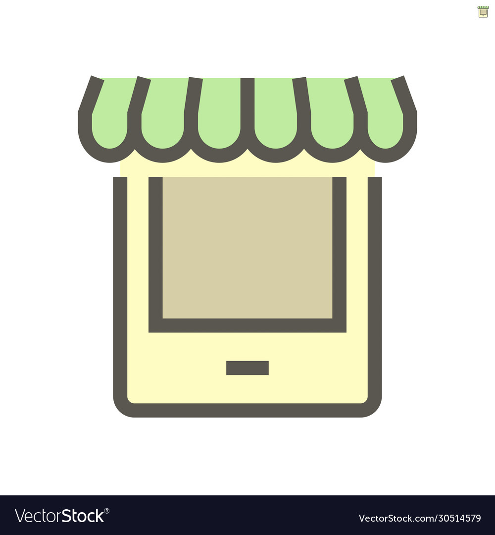 Online shop icon design for shopping graphic