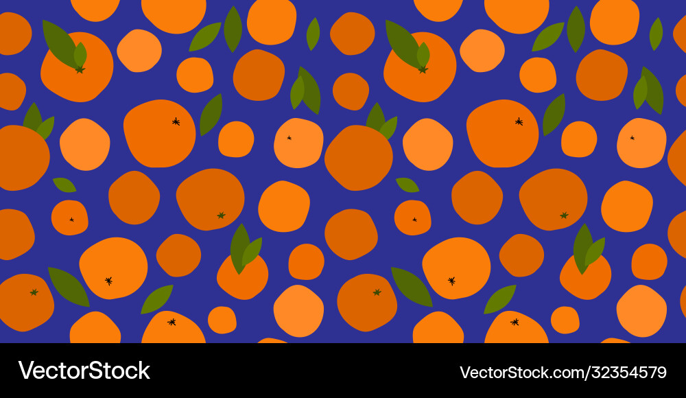 Oranges seamless pattern Royalty Free Vector Image