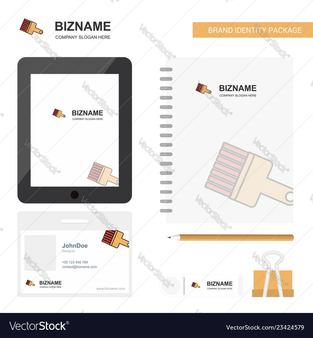 Pinsel Business Logo Tab App Tagebuch pvc