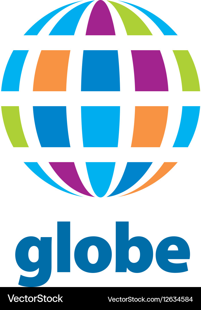Abstract logo globe Royalty Free Vector Image - VectorStock