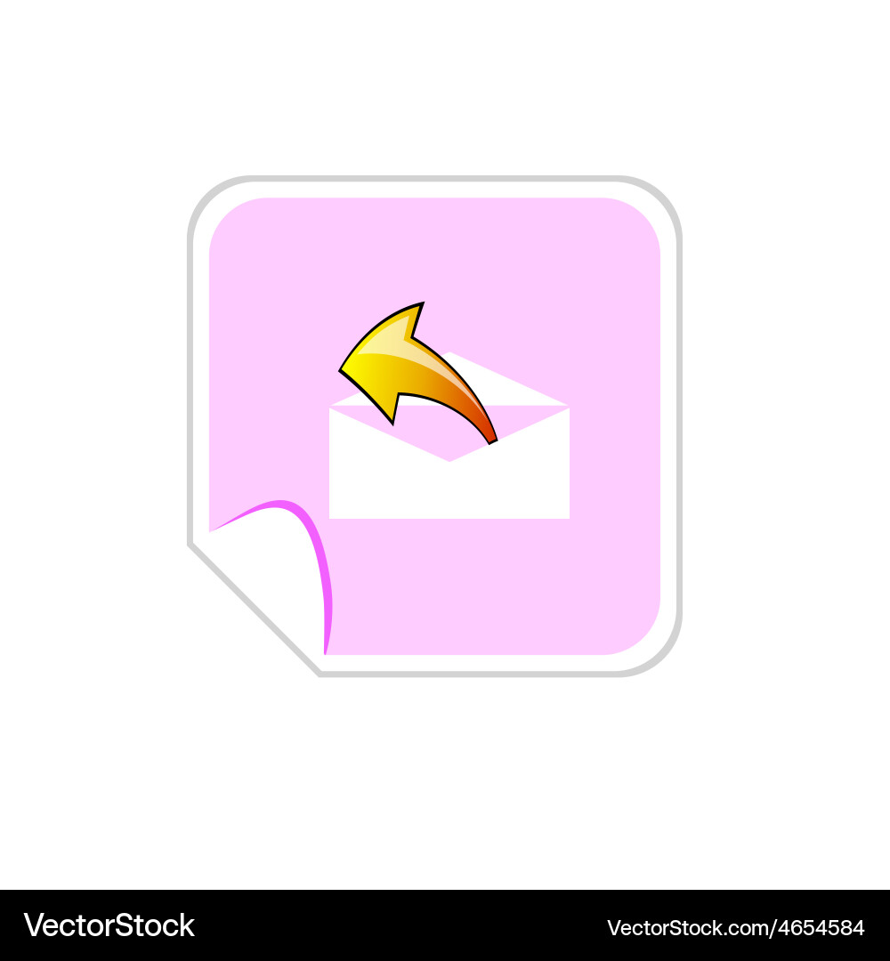 Button letter envelope Royalty Free Vector Image