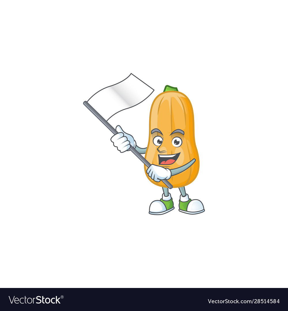 Cute butternut squash cartoon character design