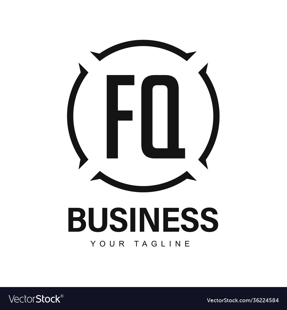 Fq initial ein Logo-Design mit abstraktem Stil