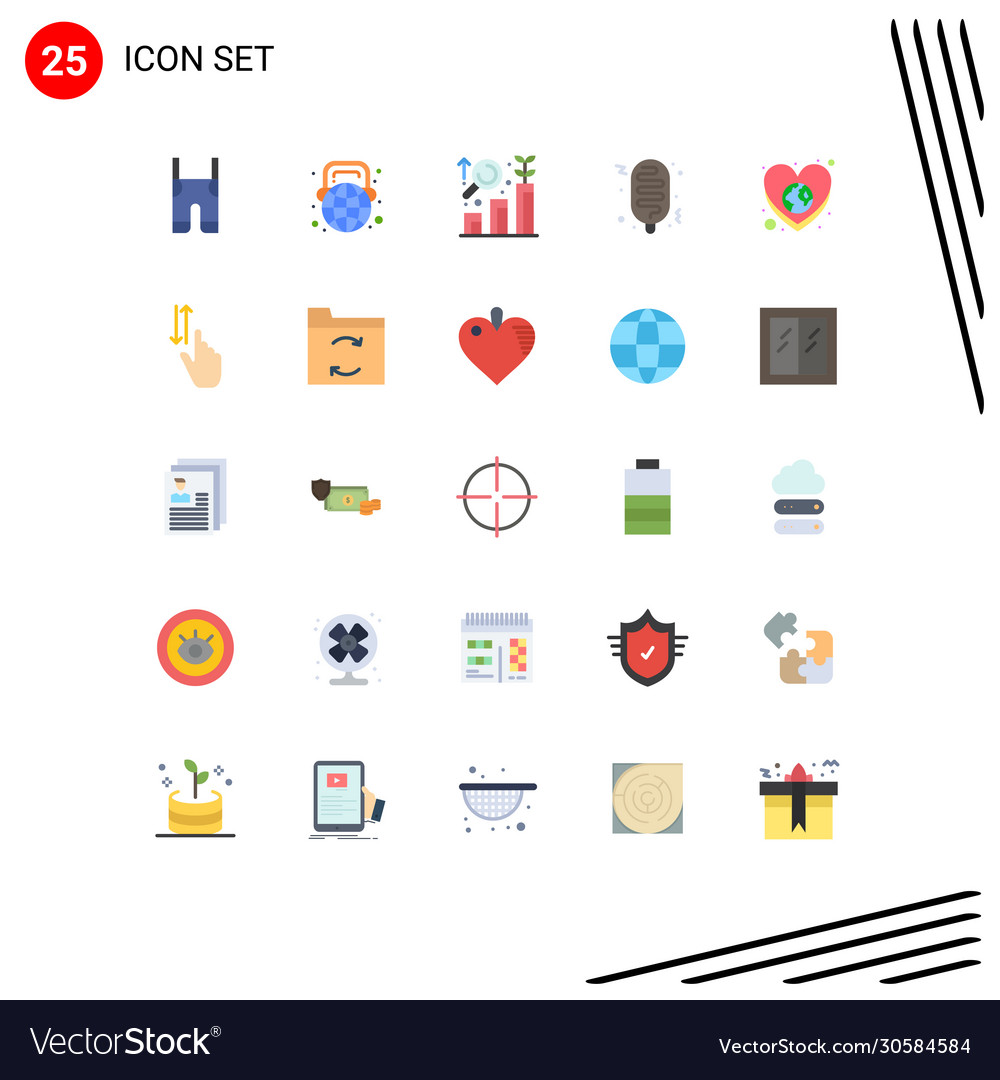 Set 25 moderne ui Symbole Symbole Zeichen Zeichen für Erde
