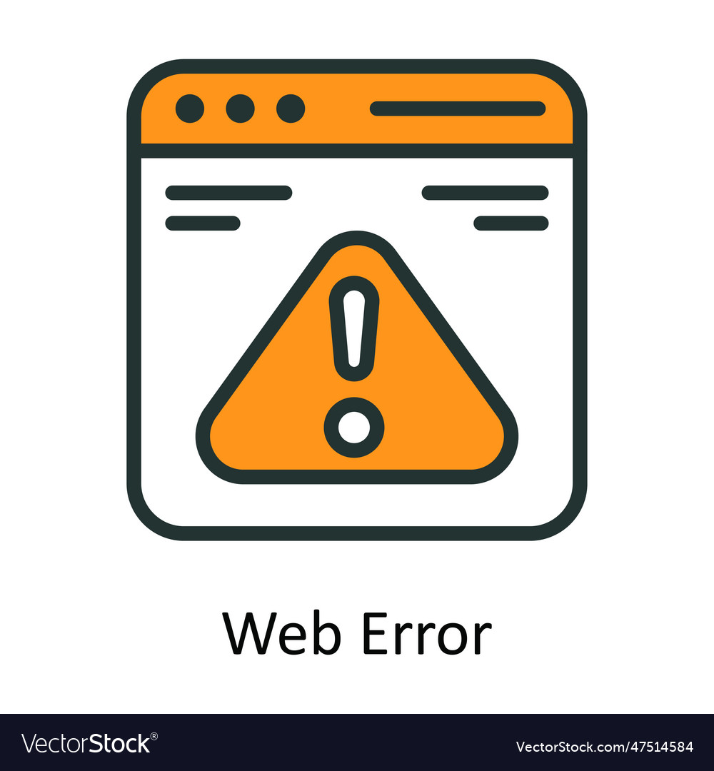 Web error fill outline icon design