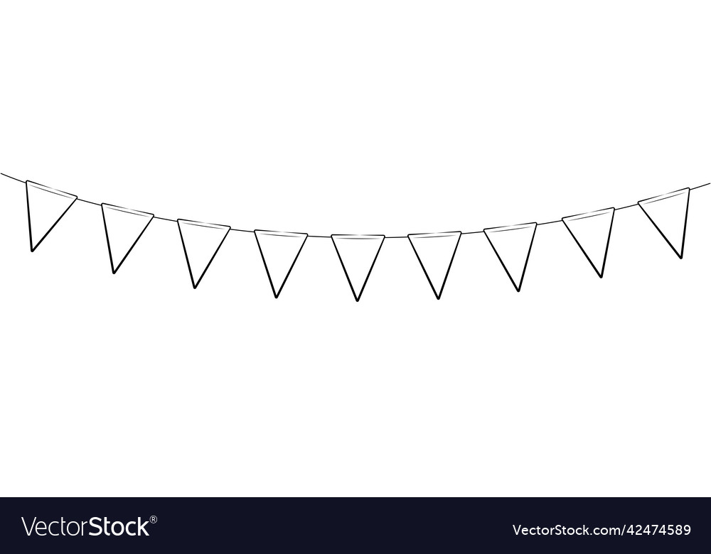 Bunting garland string of triangular flags