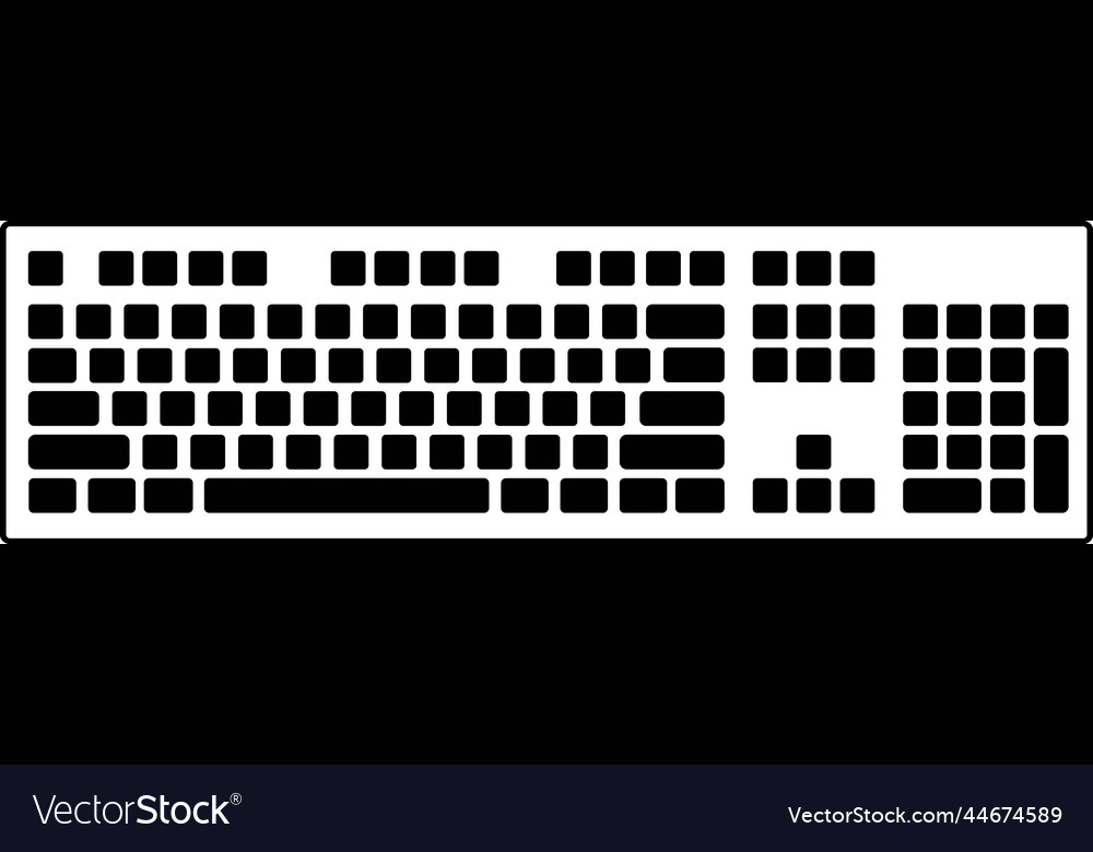 Keyboard keys buttons computer desktop technology Vector Image