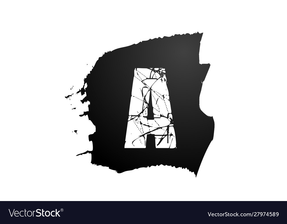 Letter a logo grunge broken alphabet for company