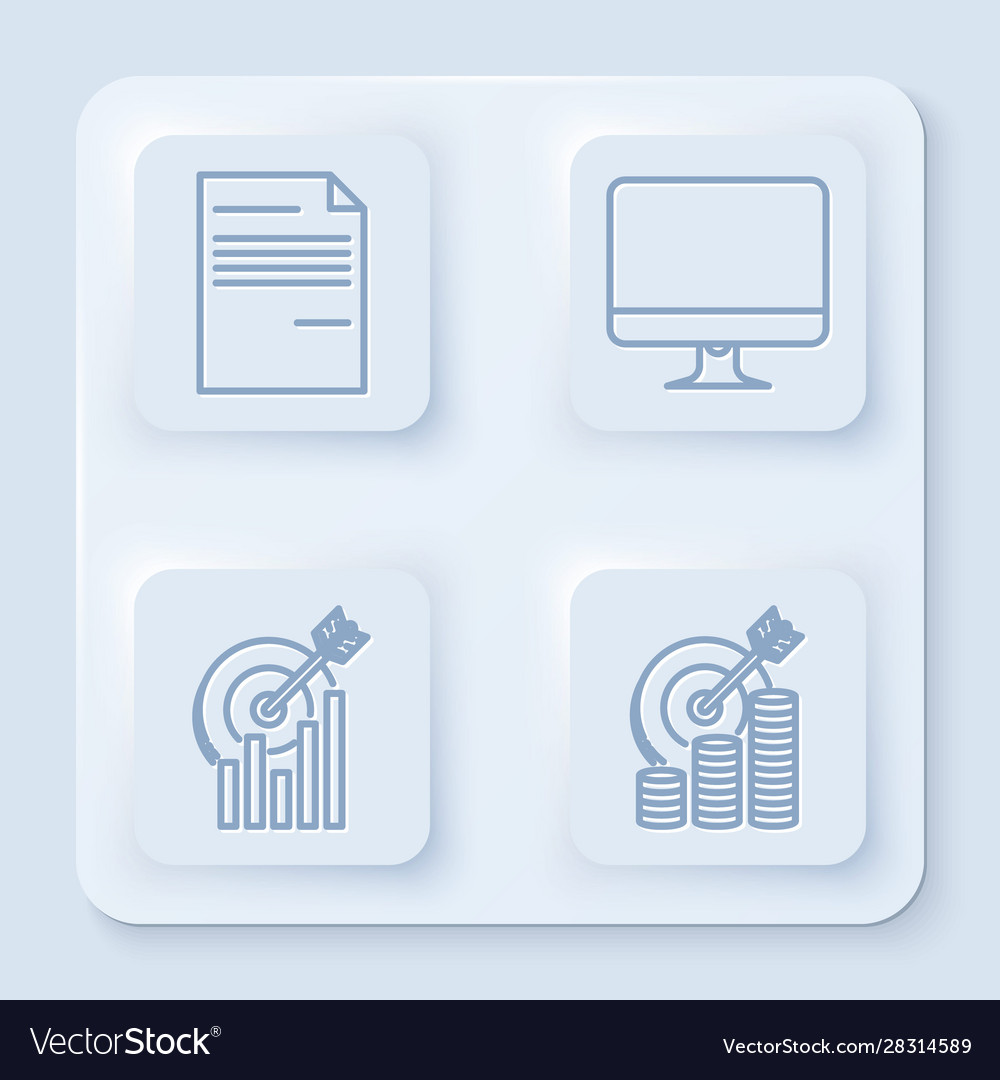 Set line document computer monitor screen target