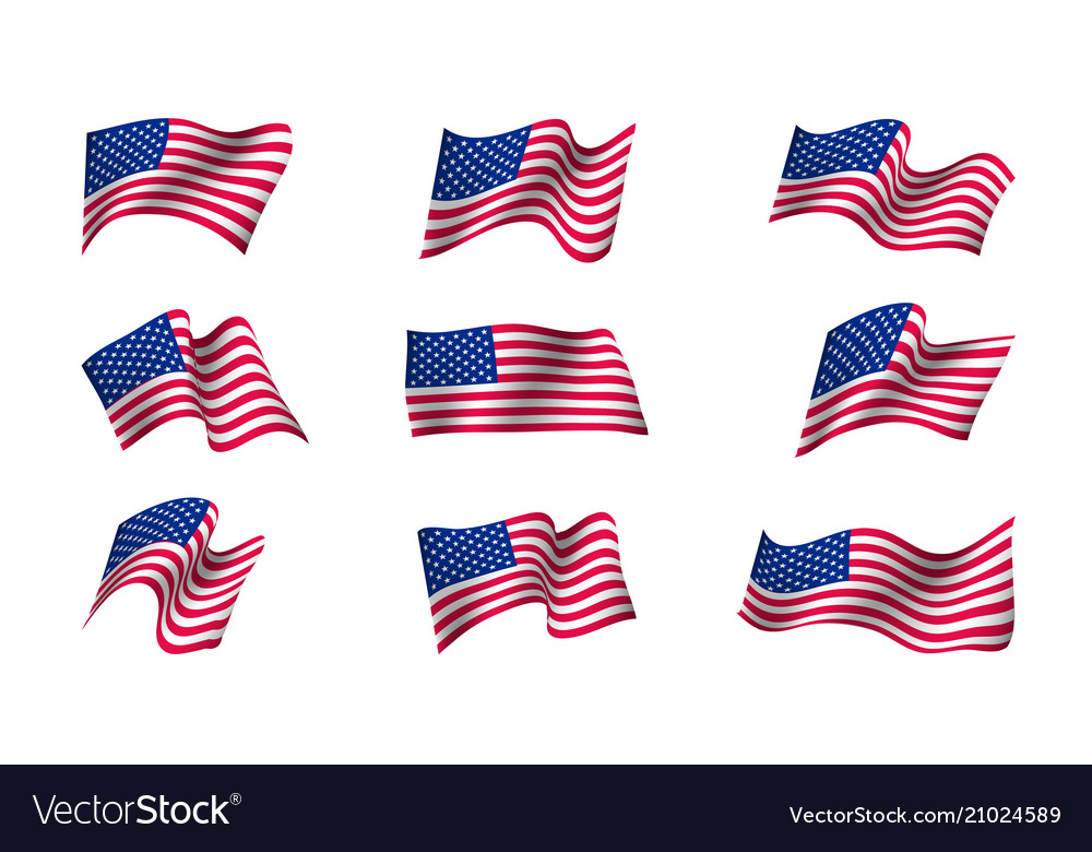 Set of us flags