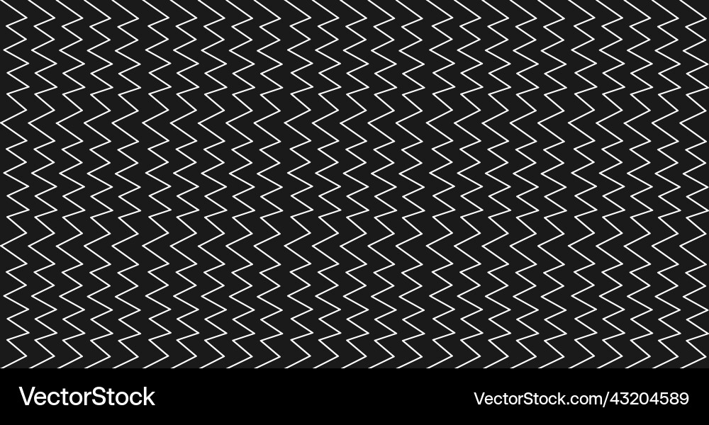White waves seamless pattern on black background Vector Image