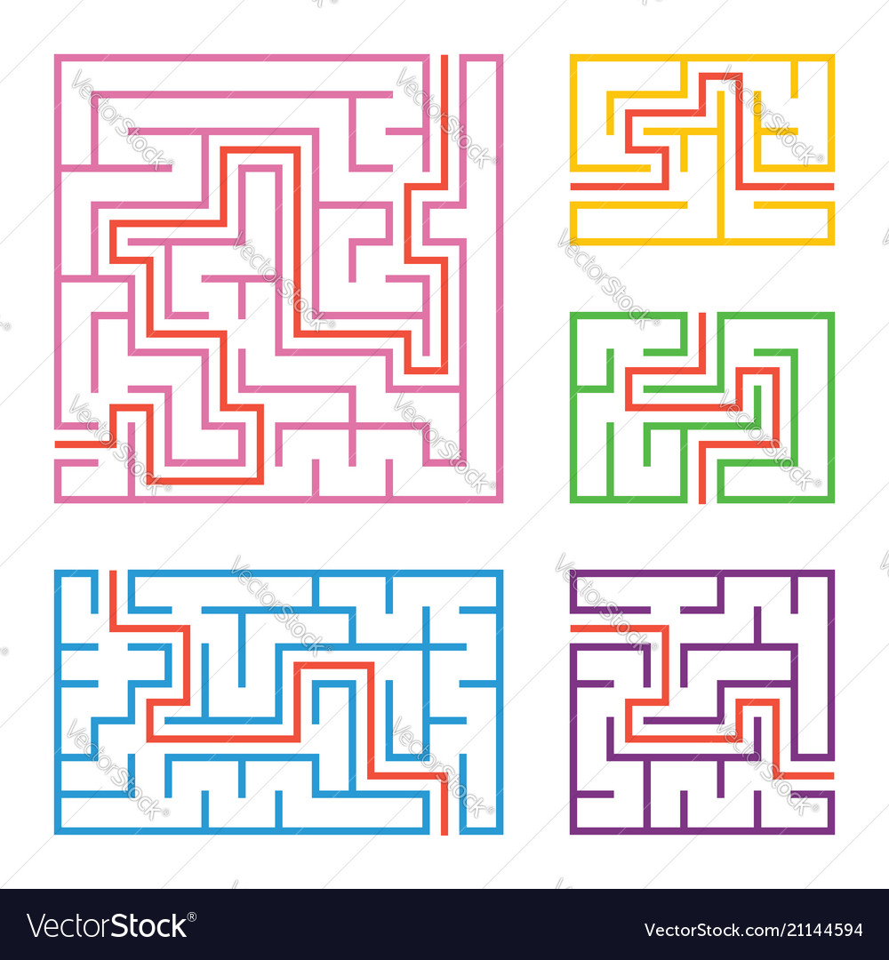 A set of colored square and rectangular vector image A set of colored square and rectangular