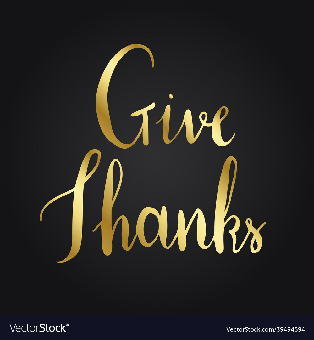 Give thanks typography style