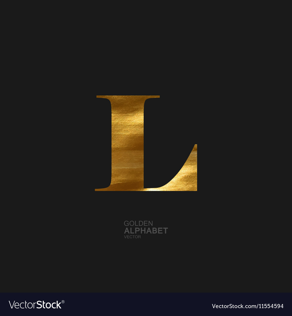 Golden letter l
