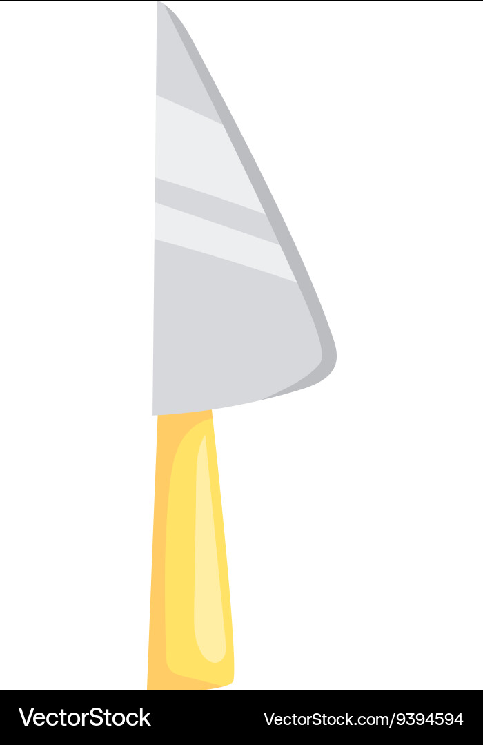 Kitchen knife cleaver flat Royalty Free Vector Image